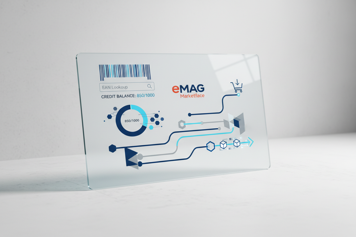 eMAG credit card on a white background